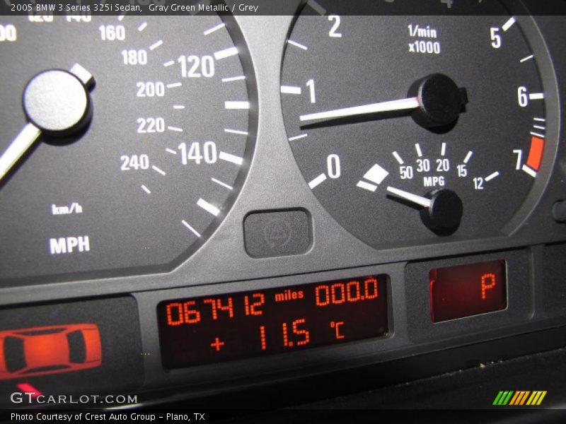 Gray Green Metallic / Grey 2005 BMW 3 Series 325i Sedan