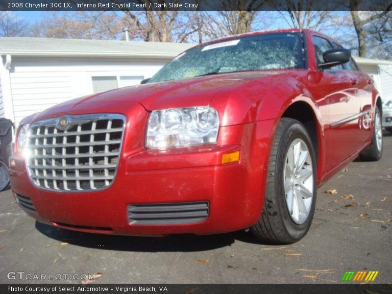 Inferno Red Crystal Pearl / Dark Slate Gray 2008 Chrysler 300 LX