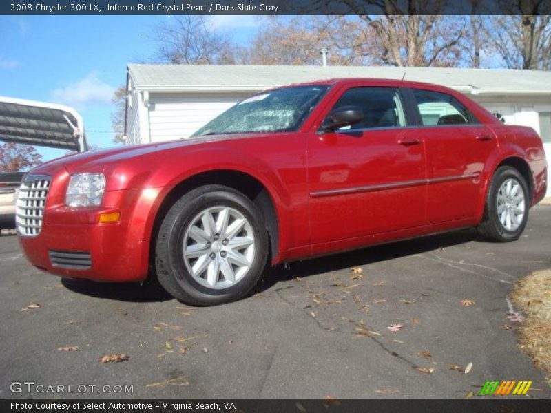 Inferno Red Crystal Pearl / Dark Slate Gray 2008 Chrysler 300 LX