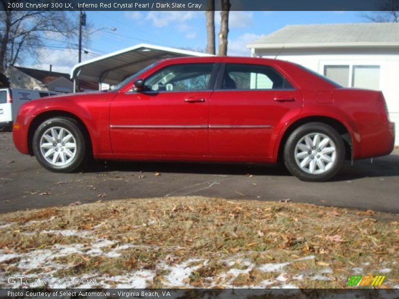 Inferno Red Crystal Pearl / Dark Slate Gray 2008 Chrysler 300 LX