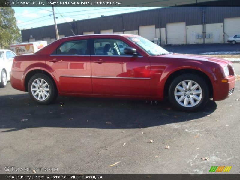 Inferno Red Crystal Pearl / Dark Slate Gray 2008 Chrysler 300 LX