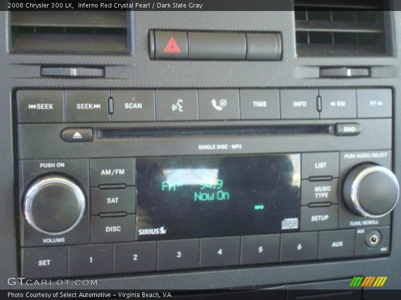Inferno Red Crystal Pearl / Dark Slate Gray 2008 Chrysler 300 LX