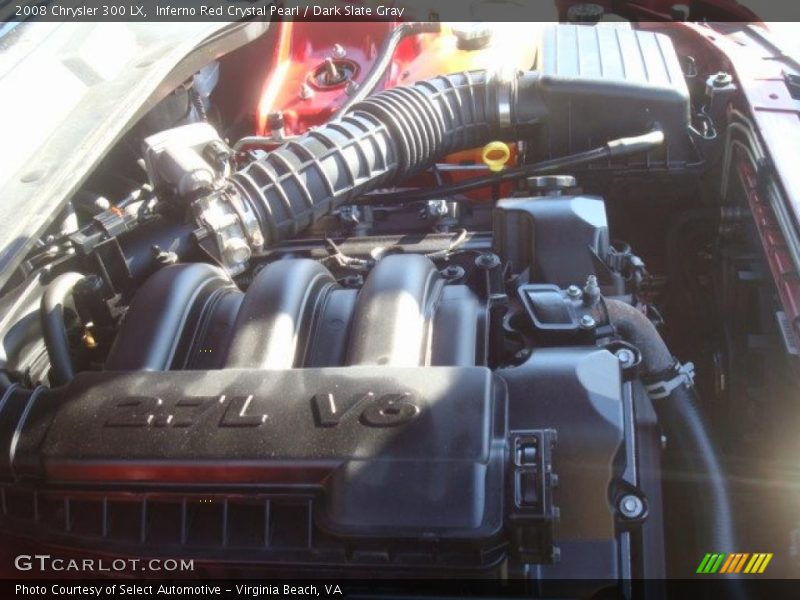 Inferno Red Crystal Pearl / Dark Slate Gray 2008 Chrysler 300 LX