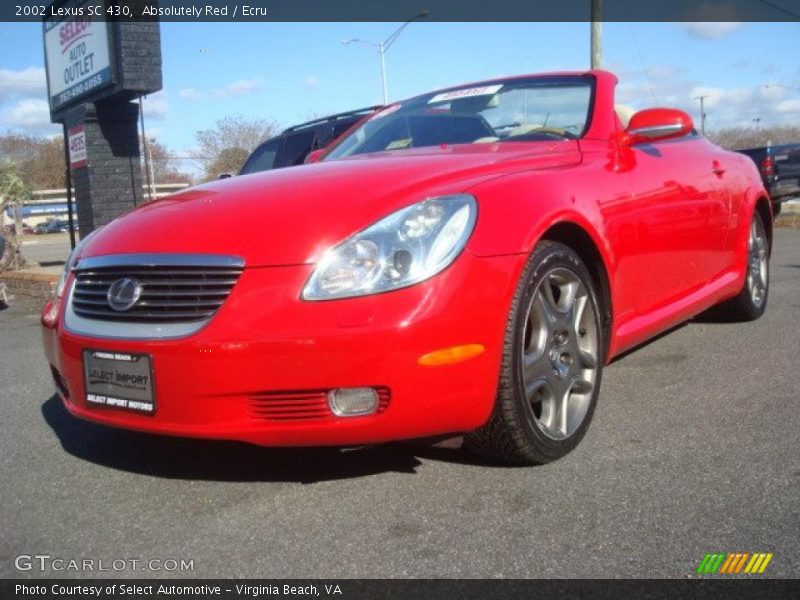Absolutely Red / Ecru 2002 Lexus SC 430