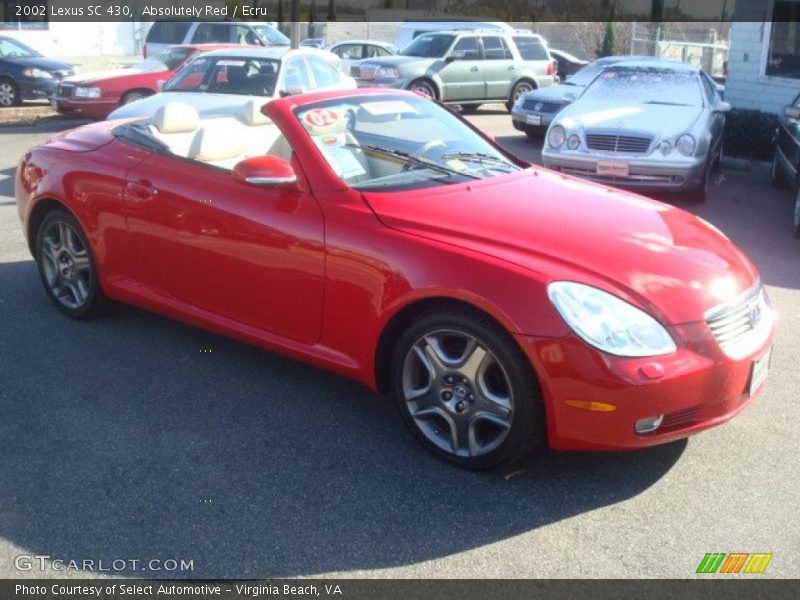 Absolutely Red / Ecru 2002 Lexus SC 430