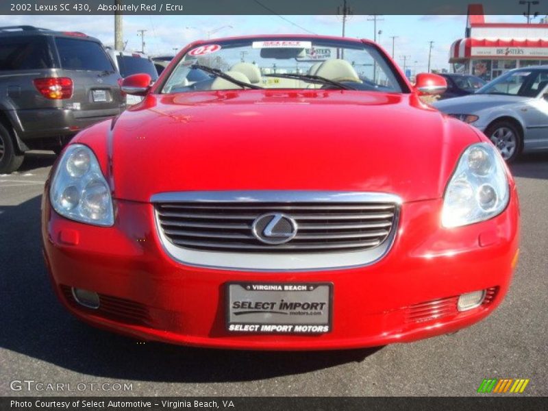 Absolutely Red / Ecru 2002 Lexus SC 430