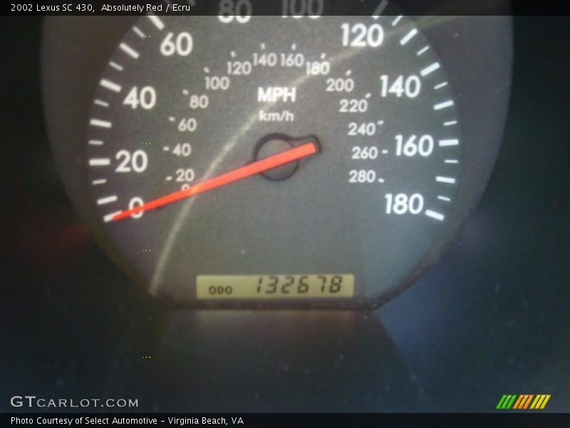 Absolutely Red / Ecru 2002 Lexus SC 430