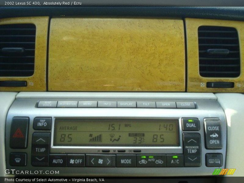 Absolutely Red / Ecru 2002 Lexus SC 430
