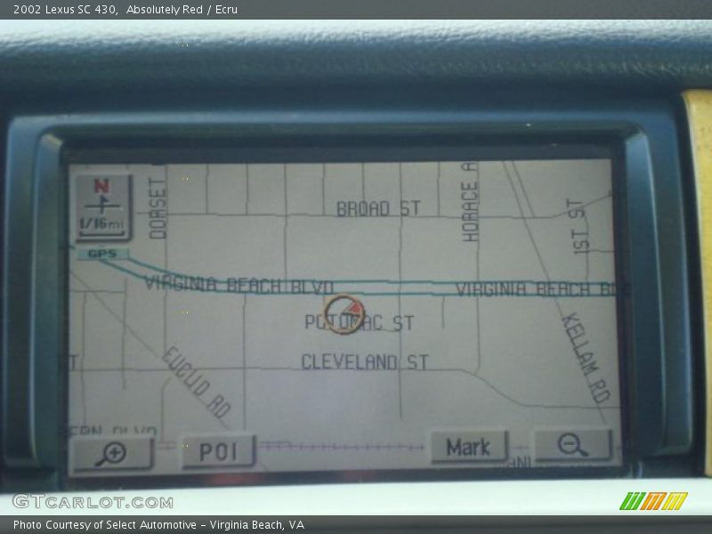 Navigation of 2002 SC 430