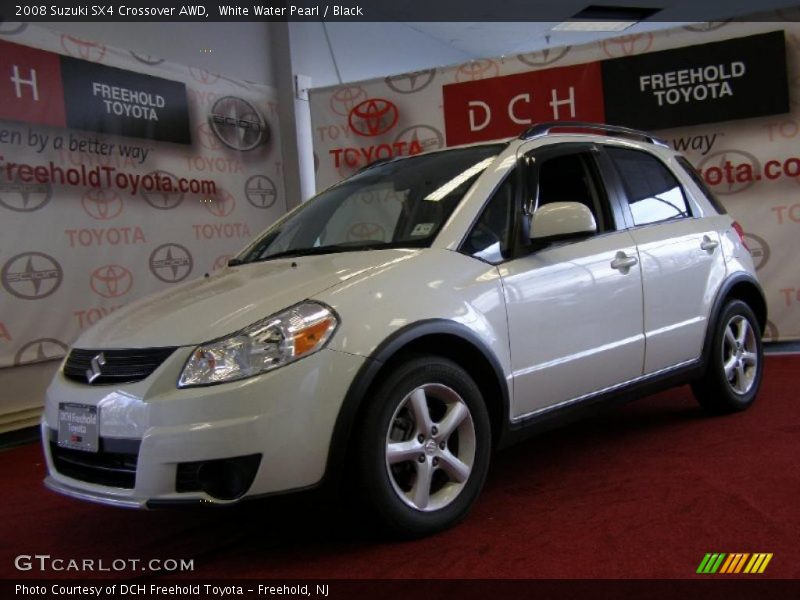 White Water Pearl / Black 2008 Suzuki SX4 Crossover AWD