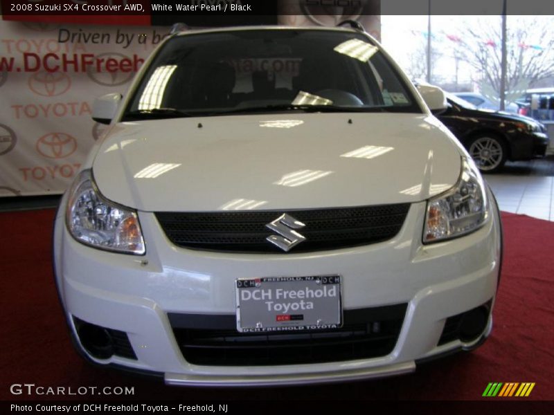 White Water Pearl / Black 2008 Suzuki SX4 Crossover AWD