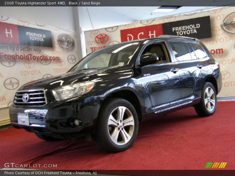 Black / Sand Beige 2008 Toyota Highlander Sport 4WD