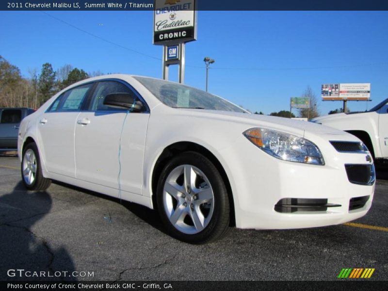 Summit White / Titanium 2011 Chevrolet Malibu LS