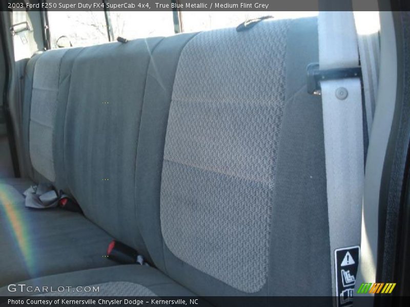 True Blue Metallic / Medium Flint Grey 2003 Ford F250 Super Duty FX4 SuperCab 4x4