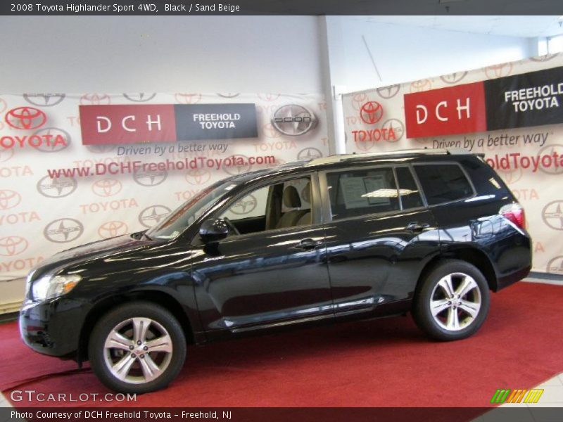 Black / Sand Beige 2008 Toyota Highlander Sport 4WD