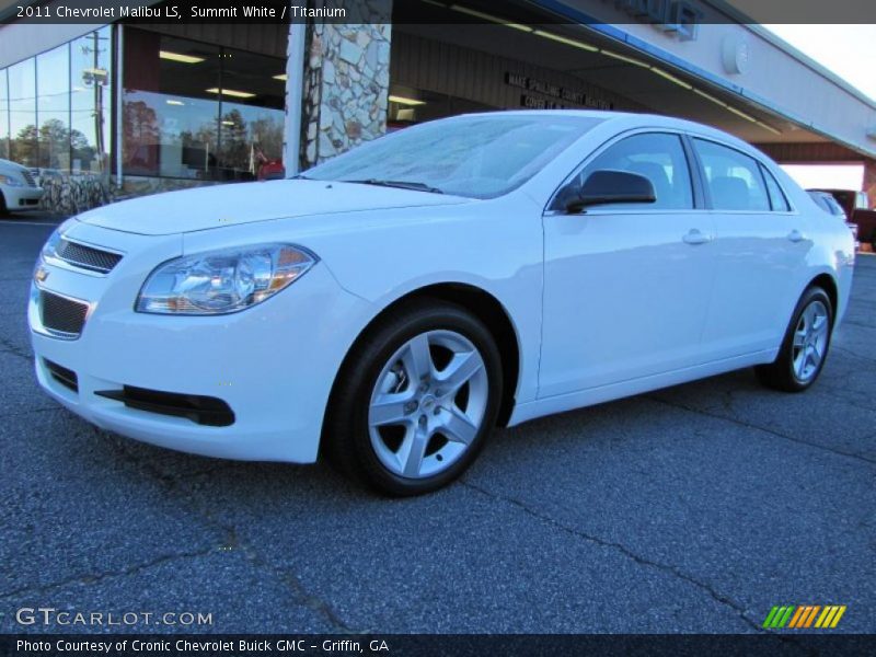 Summit White / Titanium 2011 Chevrolet Malibu LS