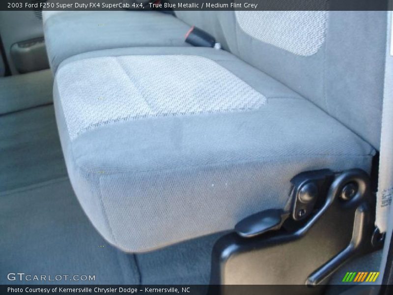 True Blue Metallic / Medium Flint Grey 2003 Ford F250 Super Duty FX4 SuperCab 4x4