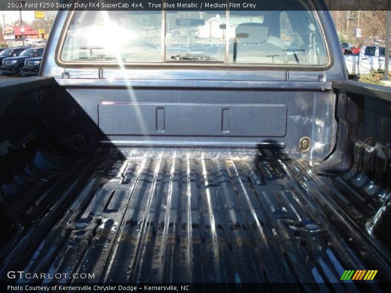 True Blue Metallic / Medium Flint Grey 2003 Ford F250 Super Duty FX4 SuperCab 4x4