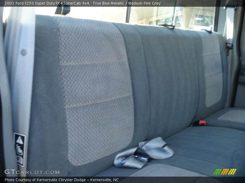 True Blue Metallic / Medium Flint Grey 2003 Ford F250 Super Duty FX4 SuperCab 4x4