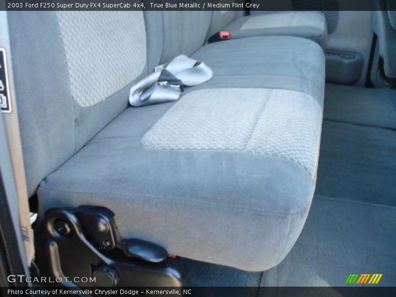 True Blue Metallic / Medium Flint Grey 2003 Ford F250 Super Duty FX4 SuperCab 4x4