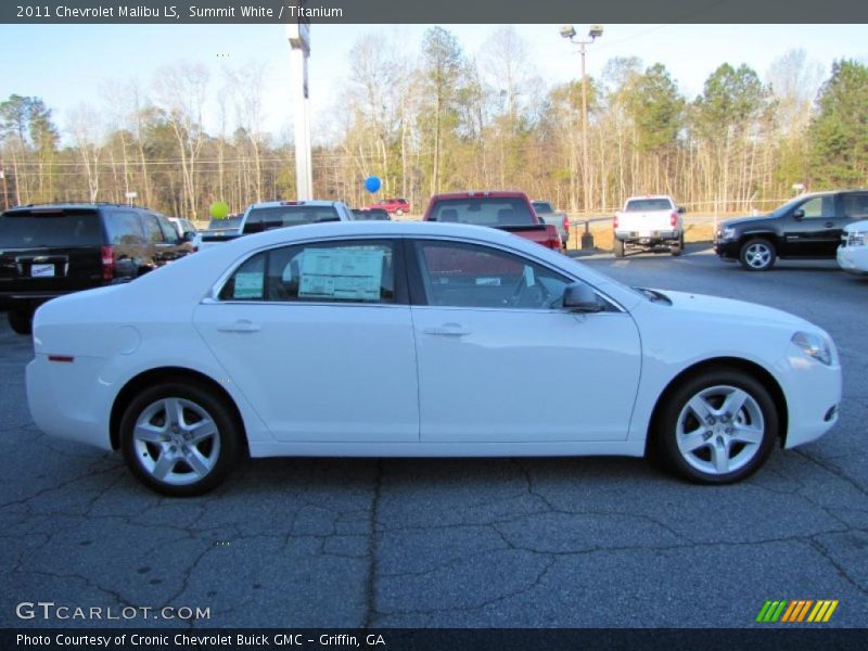 Summit White / Titanium 2011 Chevrolet Malibu LS