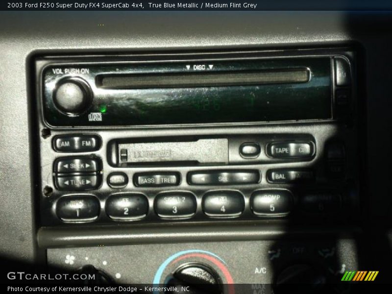 True Blue Metallic / Medium Flint Grey 2003 Ford F250 Super Duty FX4 SuperCab 4x4
