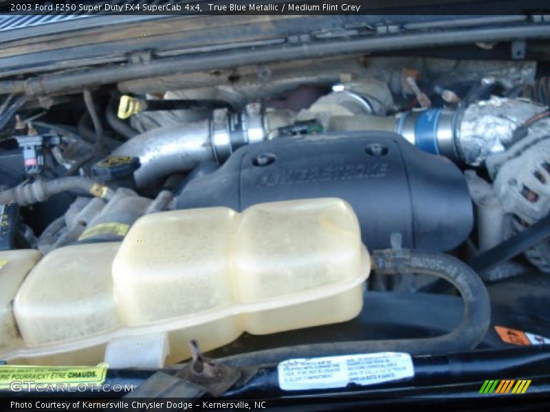 True Blue Metallic / Medium Flint Grey 2003 Ford F250 Super Duty FX4 SuperCab 4x4