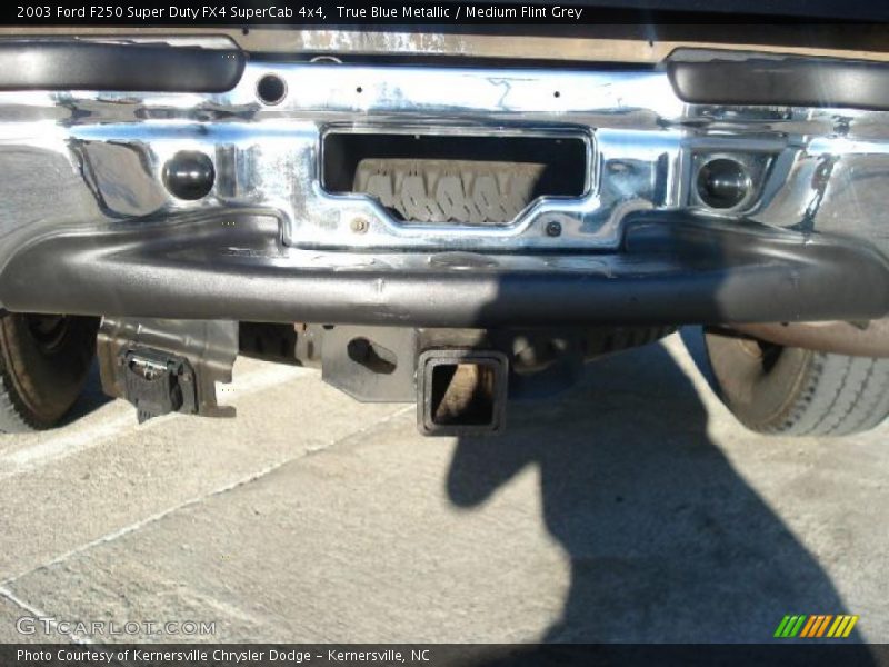 True Blue Metallic / Medium Flint Grey 2003 Ford F250 Super Duty FX4 SuperCab 4x4