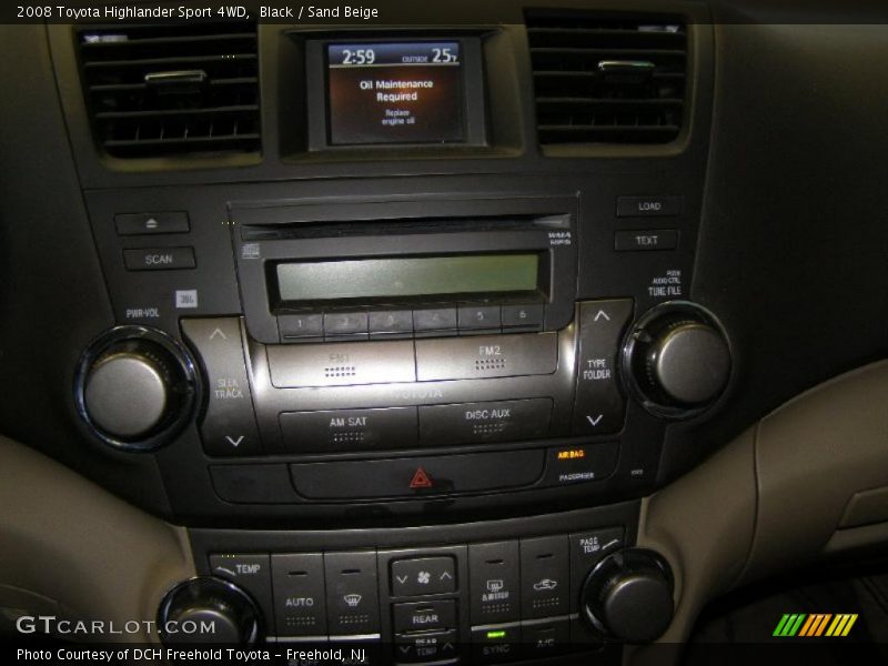 Black / Sand Beige 2008 Toyota Highlander Sport 4WD