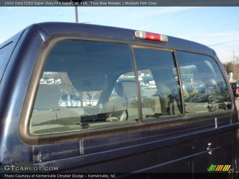 True Blue Metallic / Medium Flint Grey 2003 Ford F250 Super Duty FX4 SuperCab 4x4