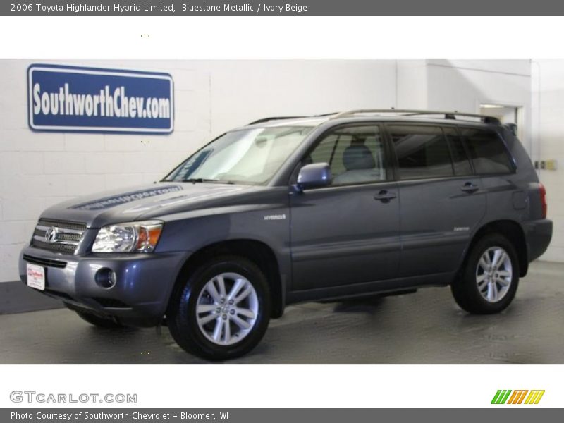 Bluestone Metallic / Ivory Beige 2006 Toyota Highlander Hybrid Limited