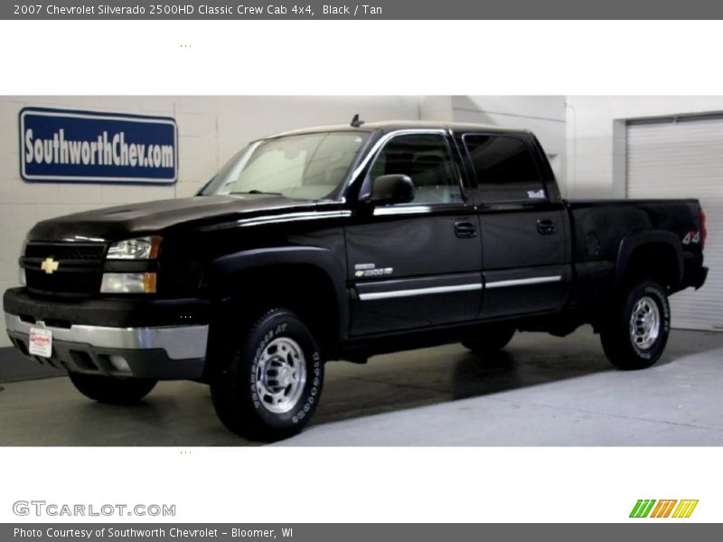 Black / Tan 2007 Chevrolet Silverado 2500HD Classic Crew Cab 4x4