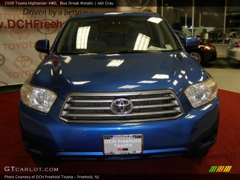 Blue Streak Metallic / Ash Gray 2008 Toyota Highlander 4WD