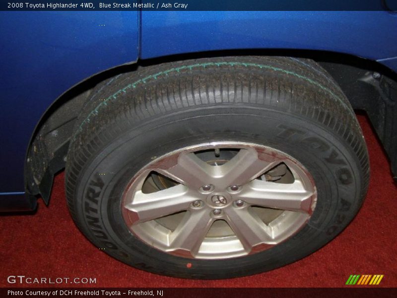 Blue Streak Metallic / Ash Gray 2008 Toyota Highlander 4WD