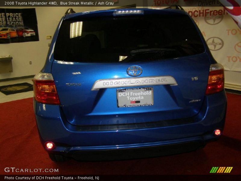 Blue Streak Metallic / Ash Gray 2008 Toyota Highlander 4WD