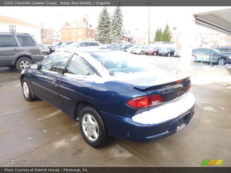 Indigo Blue Metallic / Graphite 2002 Chevrolet Cavalier Coupe