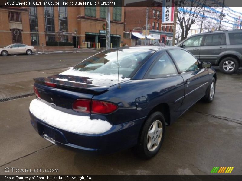 Indigo Blue Metallic / Graphite 2002 Chevrolet Cavalier Coupe