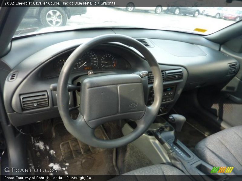 Indigo Blue Metallic / Graphite 2002 Chevrolet Cavalier Coupe