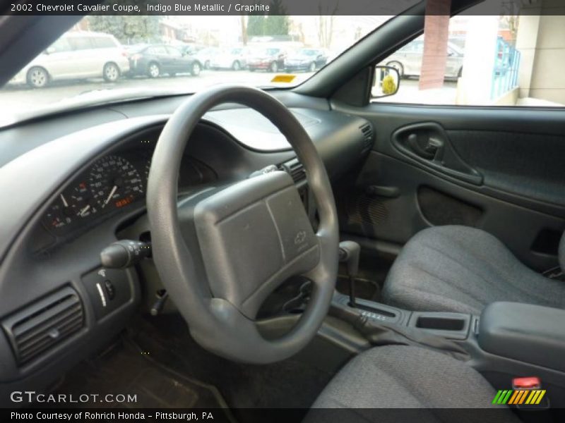 Indigo Blue Metallic / Graphite 2002 Chevrolet Cavalier Coupe
