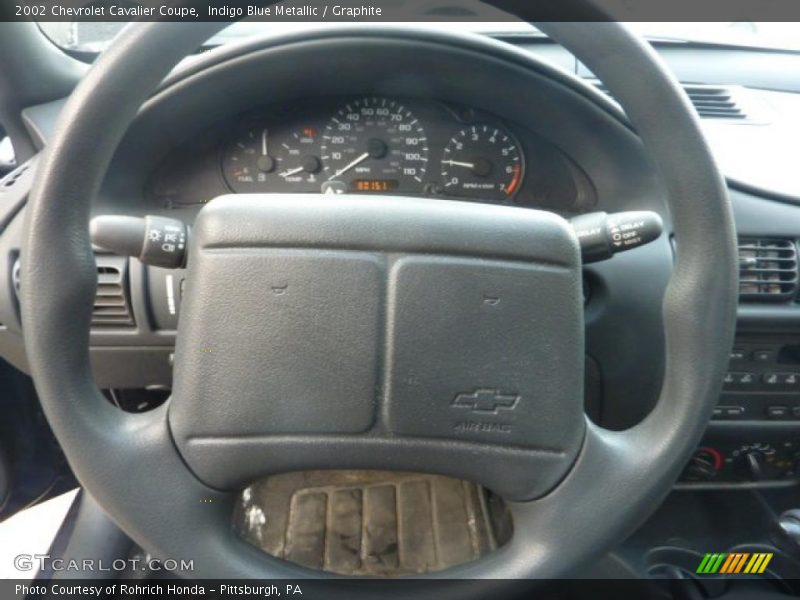 Indigo Blue Metallic / Graphite 2002 Chevrolet Cavalier Coupe