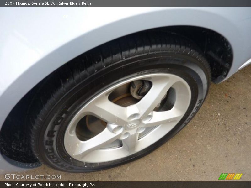 Silver Blue / Beige 2007 Hyundai Sonata SE V6