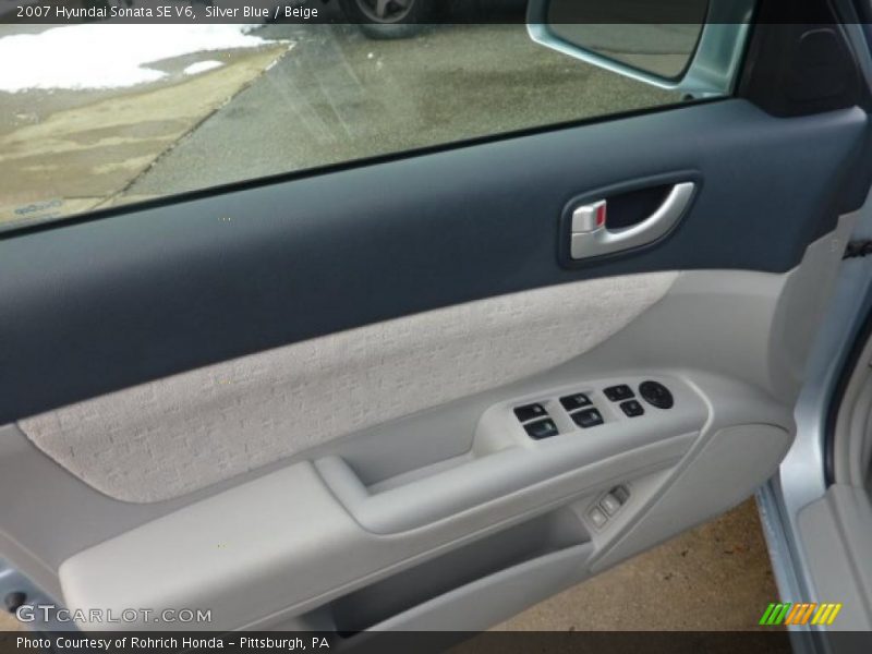 Silver Blue / Beige 2007 Hyundai Sonata SE V6