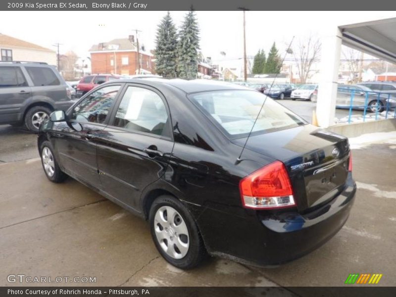 Ebony Black / Gray 2009 Kia Spectra EX Sedan