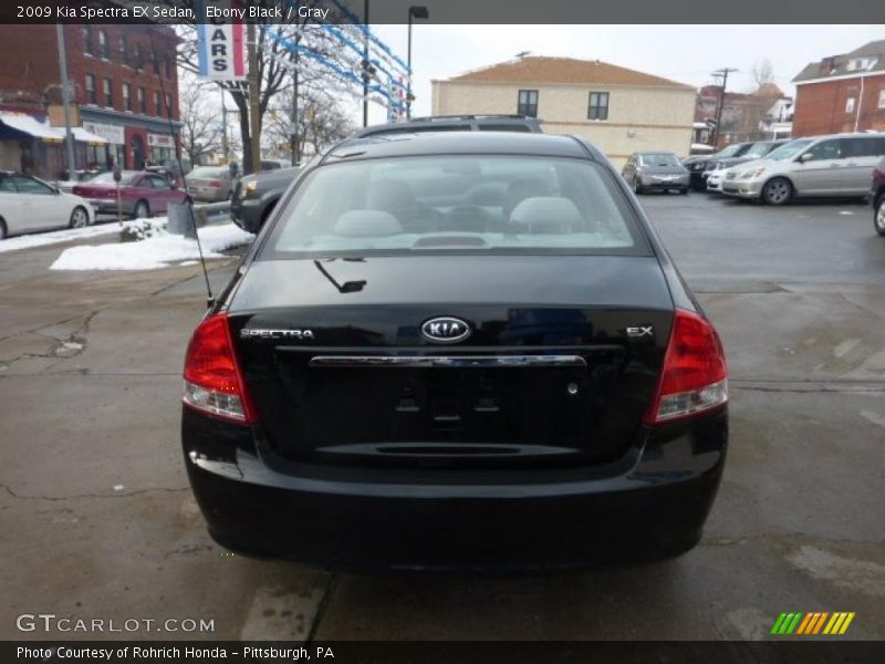 Ebony Black / Gray 2009 Kia Spectra EX Sedan