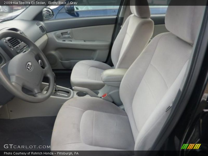 Ebony Black / Gray 2009 Kia Spectra EX Sedan