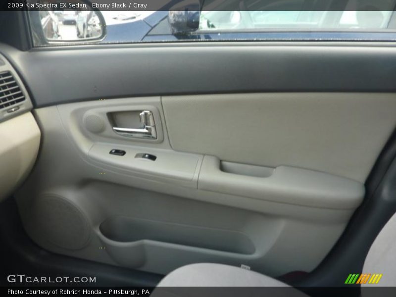 Ebony Black / Gray 2009 Kia Spectra EX Sedan