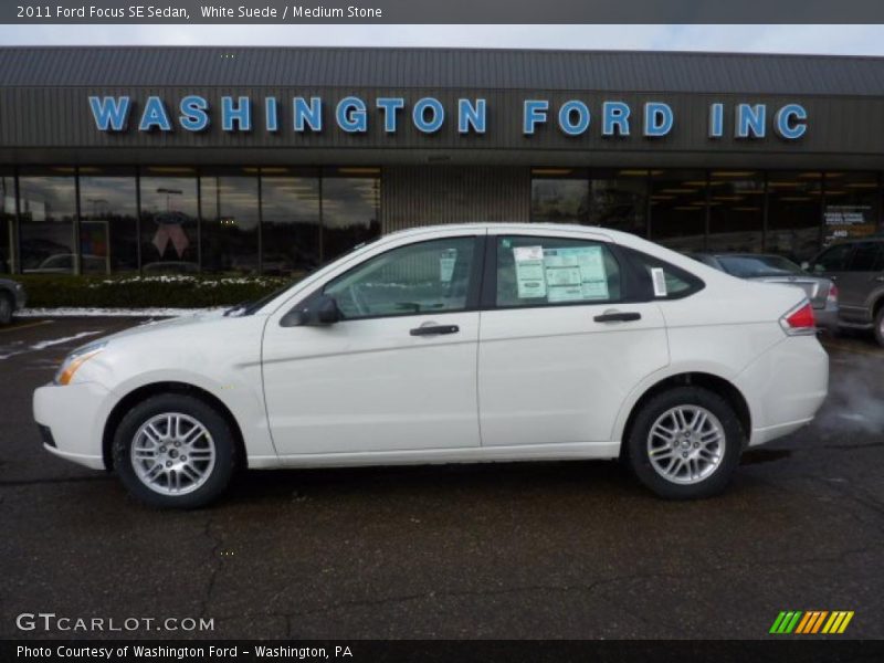 White Suede / Medium Stone 2011 Ford Focus SE Sedan