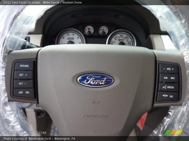 White Suede / Medium Stone 2011 Ford Focus SE Sedan