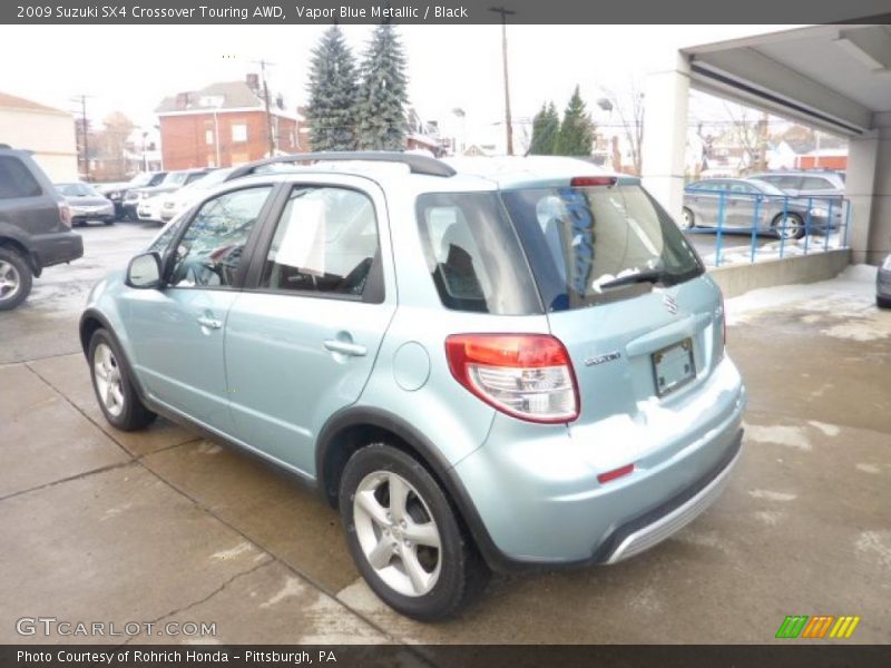 Vapor Blue Metallic / Black 2009 Suzuki SX4 Crossover Touring AWD