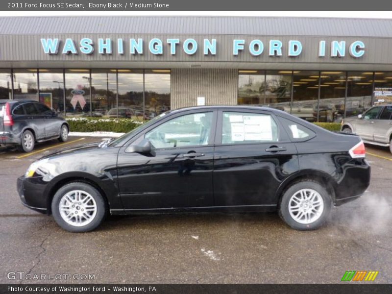 Ebony Black / Medium Stone 2011 Ford Focus SE Sedan